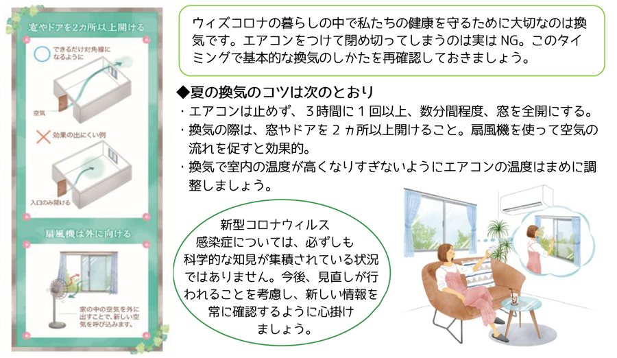 夏本番！今年は部屋に換気を忘れずに