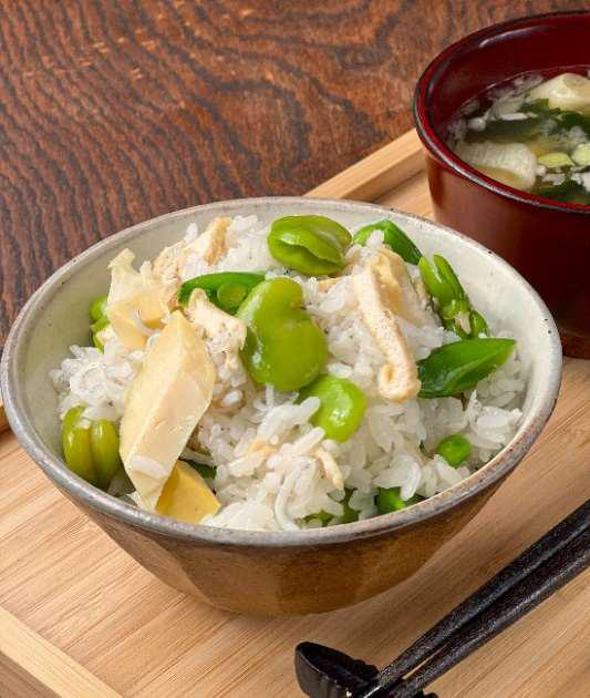 しらすと春野菜の炊き込みご飯